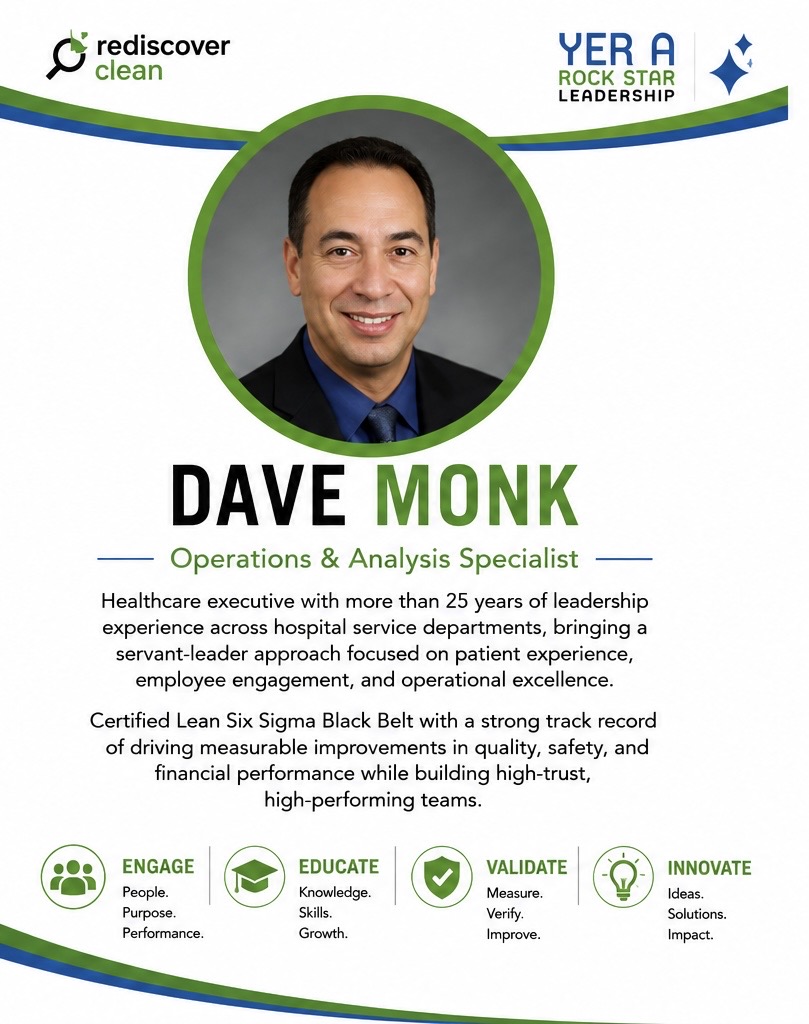 Dave Monk, Operations & Analysis Specialist at Rediscover Clean.